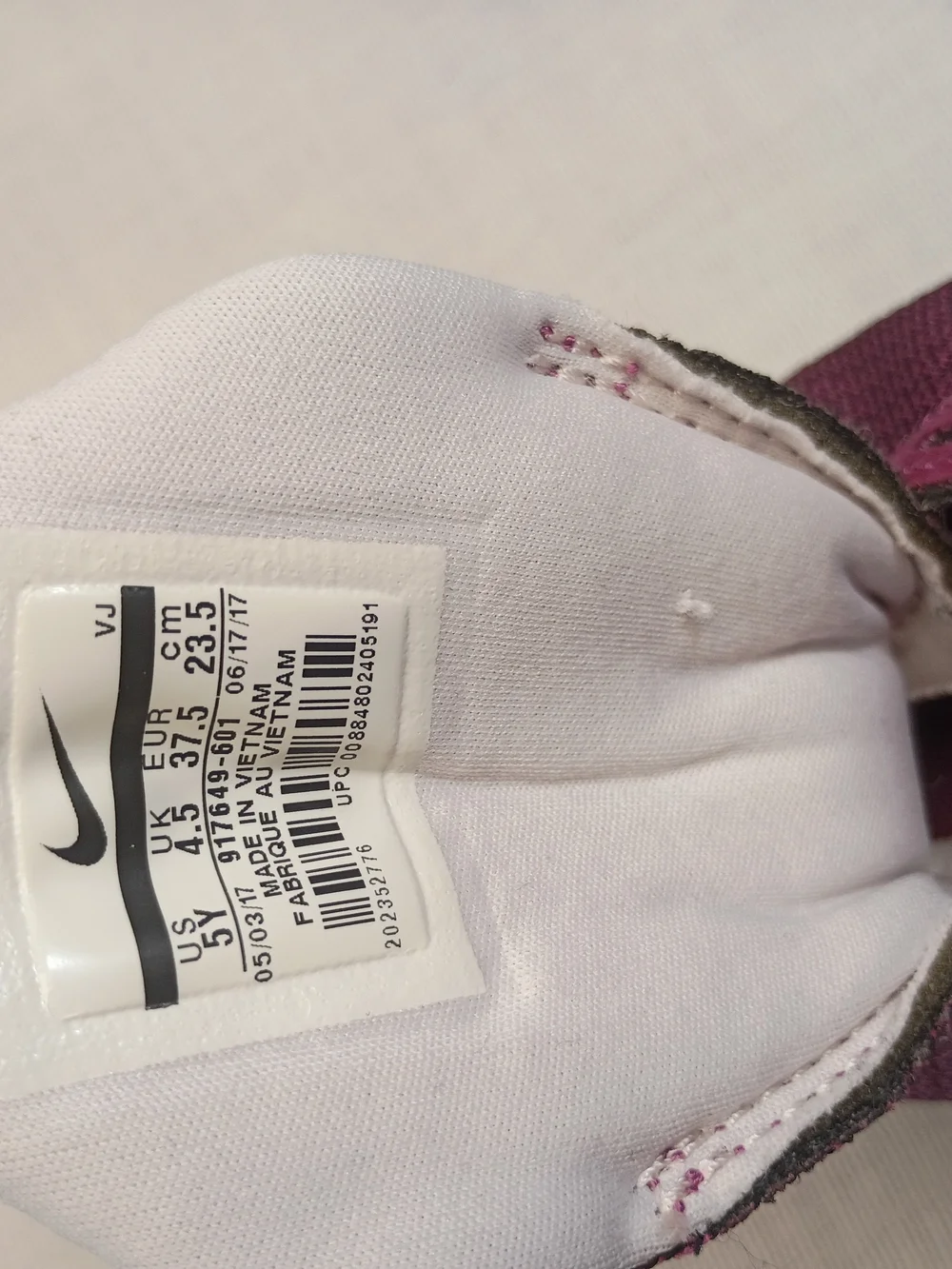 Nike Dualtone Racer Plum/Pink Mesh Sneakers Size 5